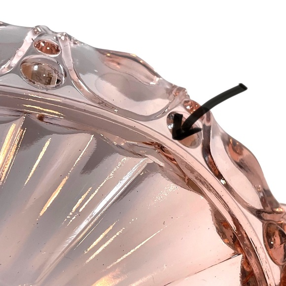 Vintage 1930s Anchor Hocking Relish Dish Depression Glass Oyster and Pearl - Picture 8 of 9